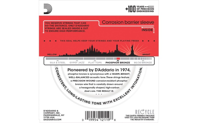 D'ADDARIO EJ39 - струны для 12-струнной гитары